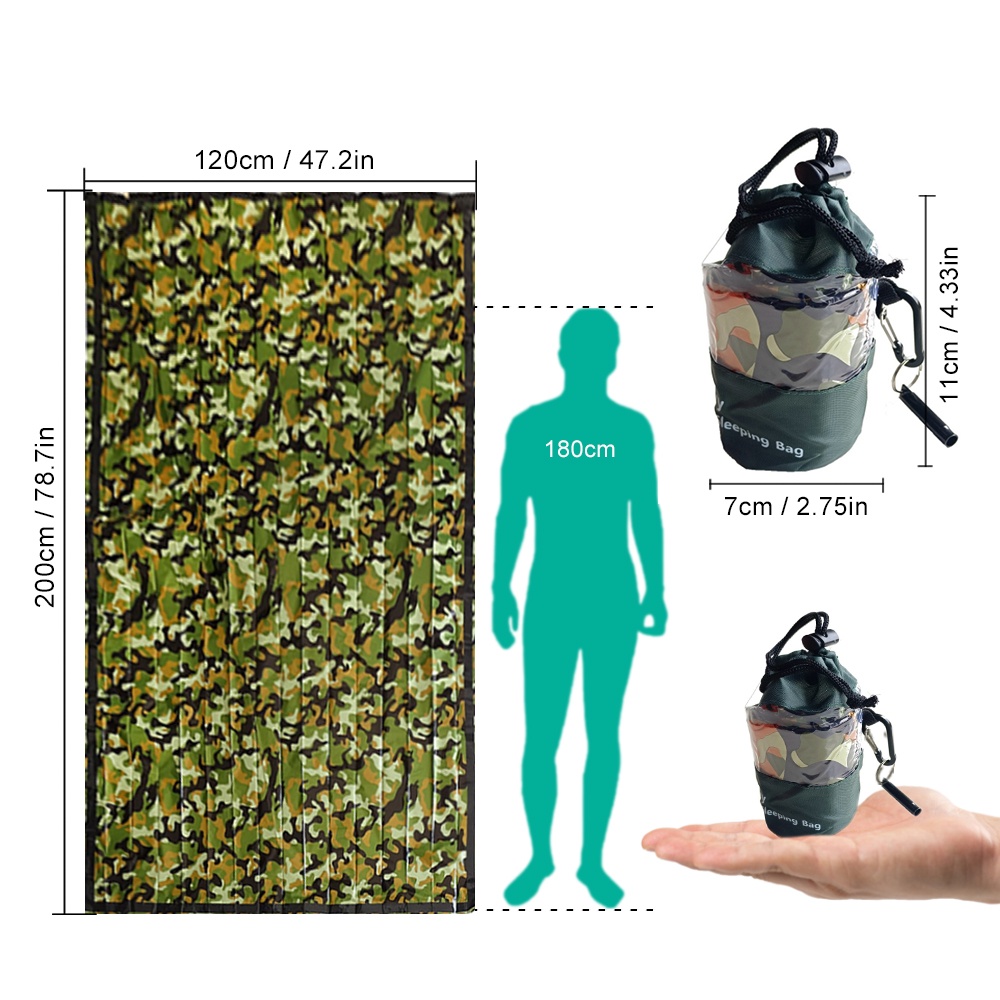 Bivy Sack Lightweight - Lekki, wodoodporny, termiczny śpiwór ratunkowy dla