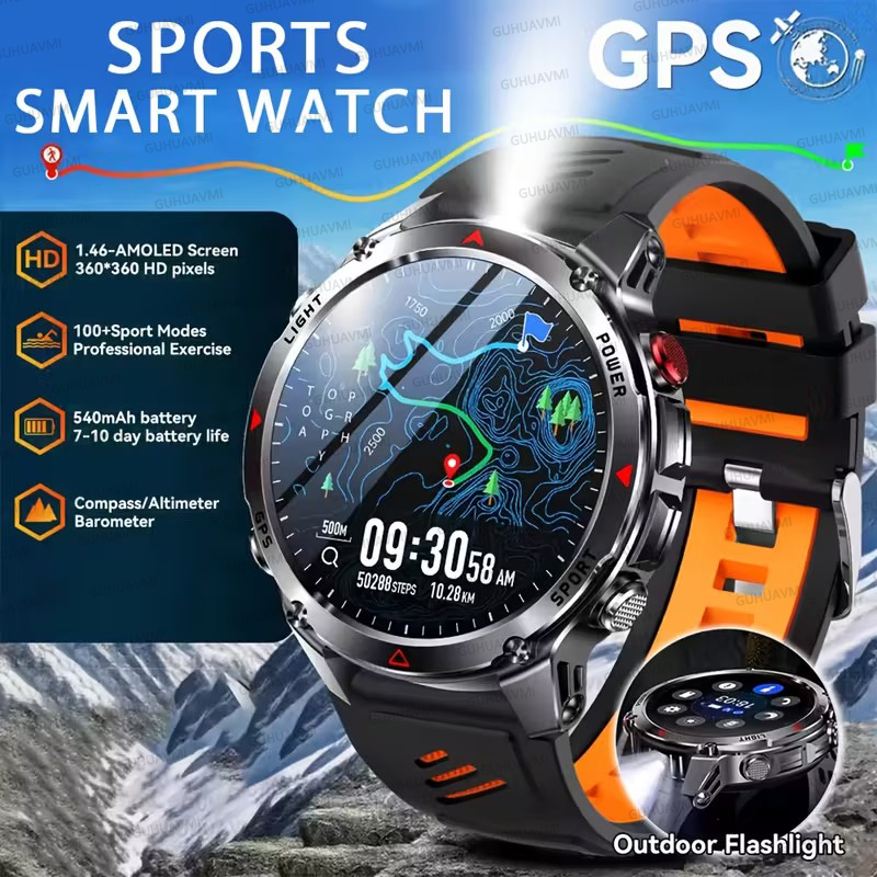 Outdoor Adventure World - 2026 Nowy Smartwatch Wojskowy T-Rex 3