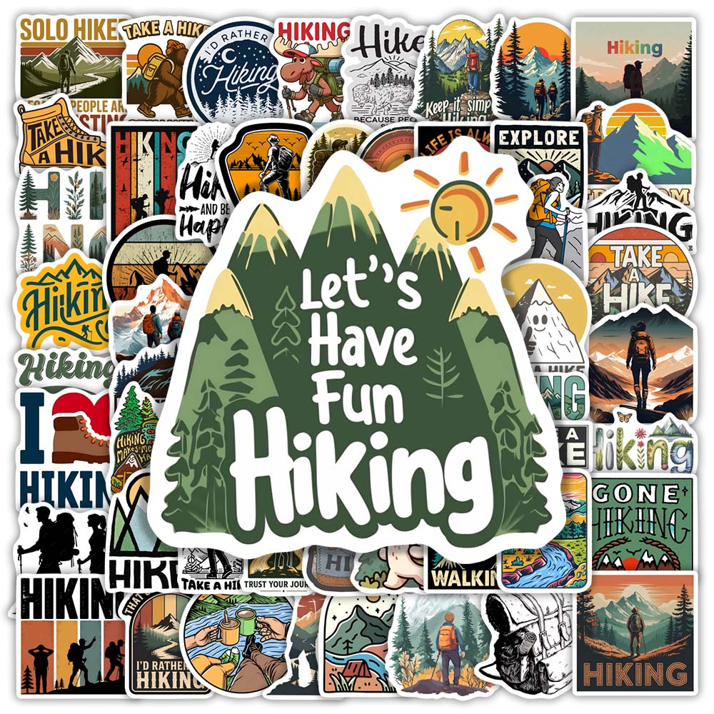 Outdoor Adventure Hiking - Fajne naklejki na wędrówki i przygody