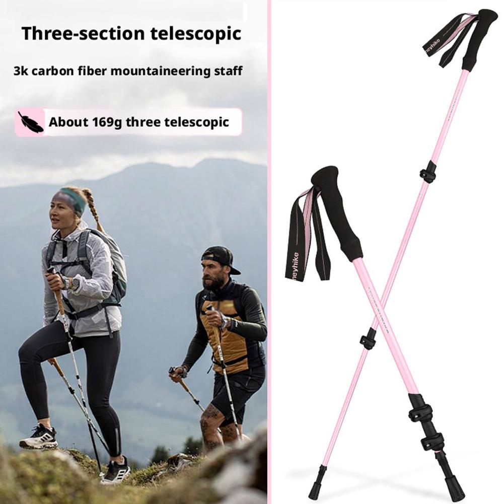 Trekking Pole Carbon - Ultralekkie składane kije trekkingowe z włókna