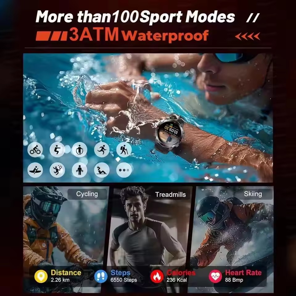 Męski smartwatch wojskowy, spo – Outdoor Adventure World recenzja i cena