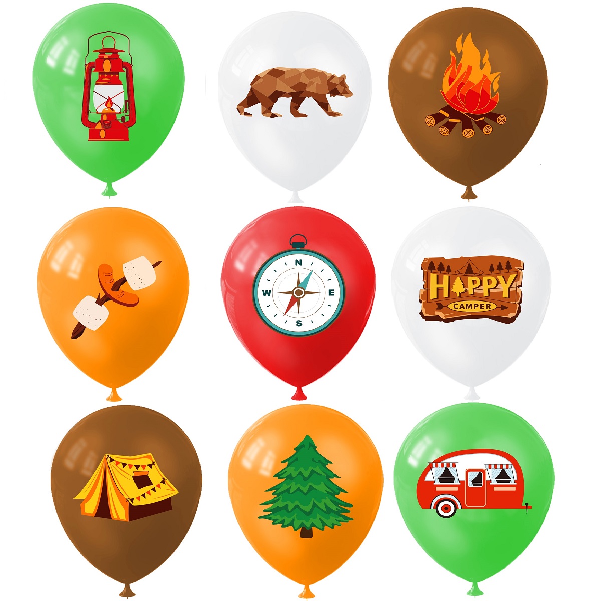 9 szt. Wesołego balonu kemping – Outdoor Adventure Hiking recenzja i cena