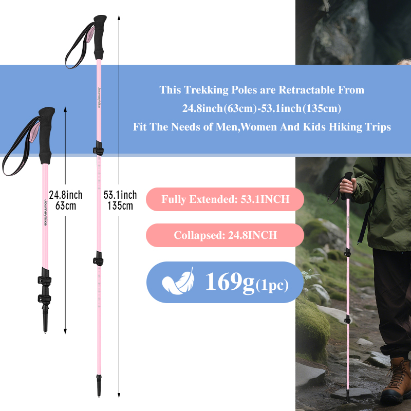 Różowe kijki trekkingowe z włó – Trekking Pole Carbon recenzja i cena